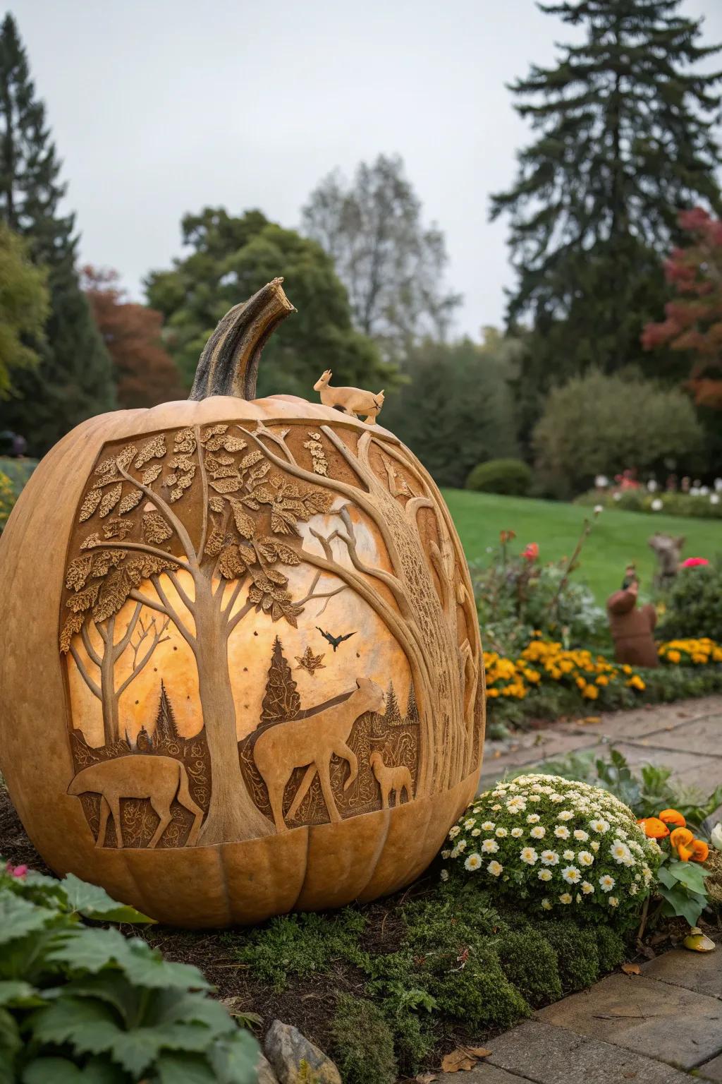 Nature-inspired forms bring the beauty of the natural world to your gourd.