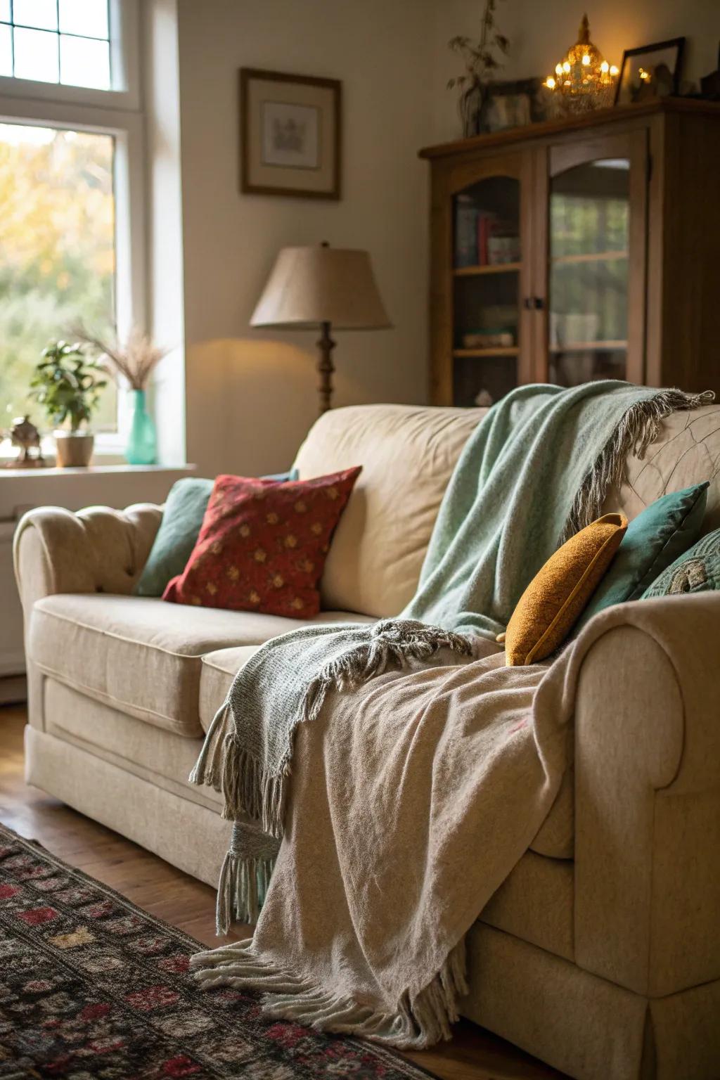 Cozy furnishings make your living room a haven of relaxation.