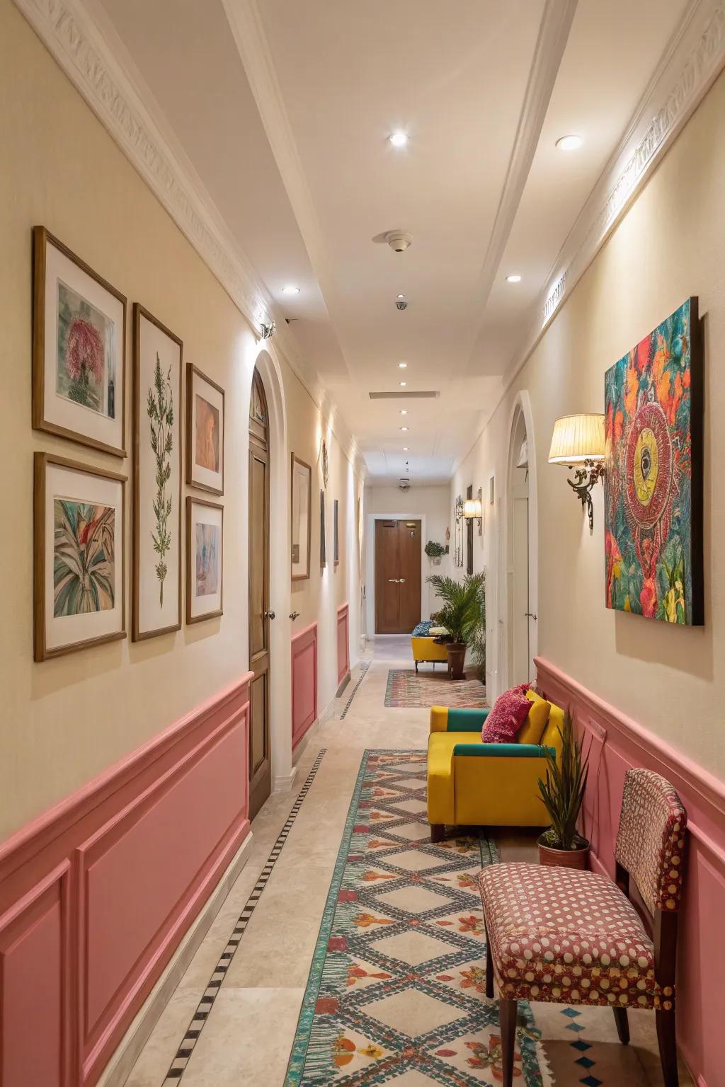 A cohesive color scheme unifies the decor and enhances the space.
