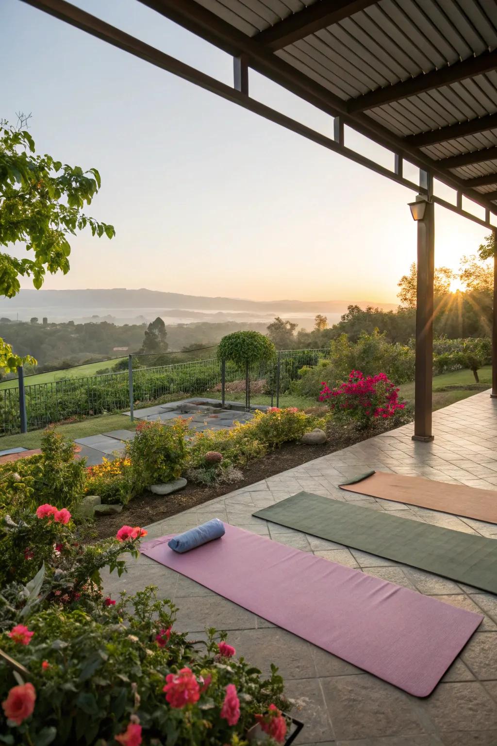 Position your yoga space to absorb the natural beauty around you.
