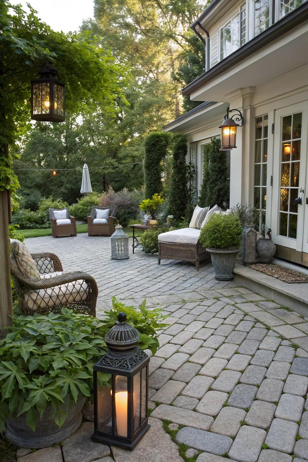 Cobblestones add rustic charm and character.