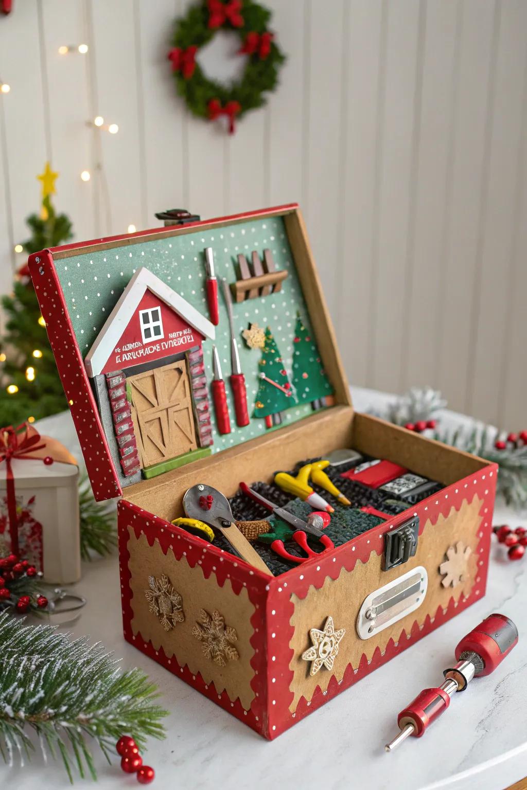 Bring Santa's workshop to life with a creative gift box.