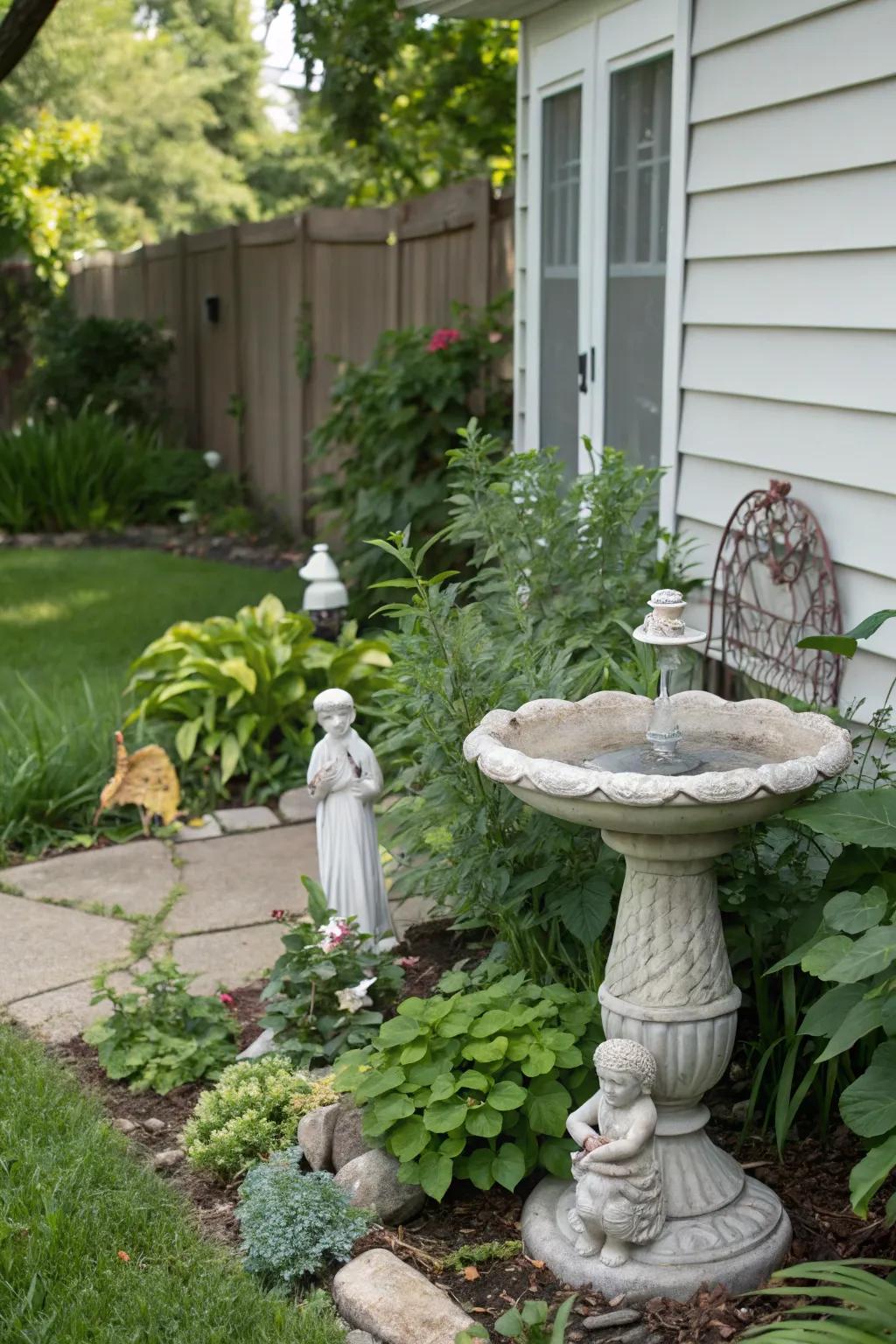 Garden ornaments add personality and charm to your outdoor space.