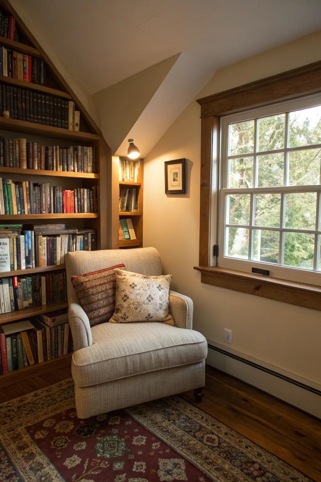 Transform nooks and corners into inviting reading spots.