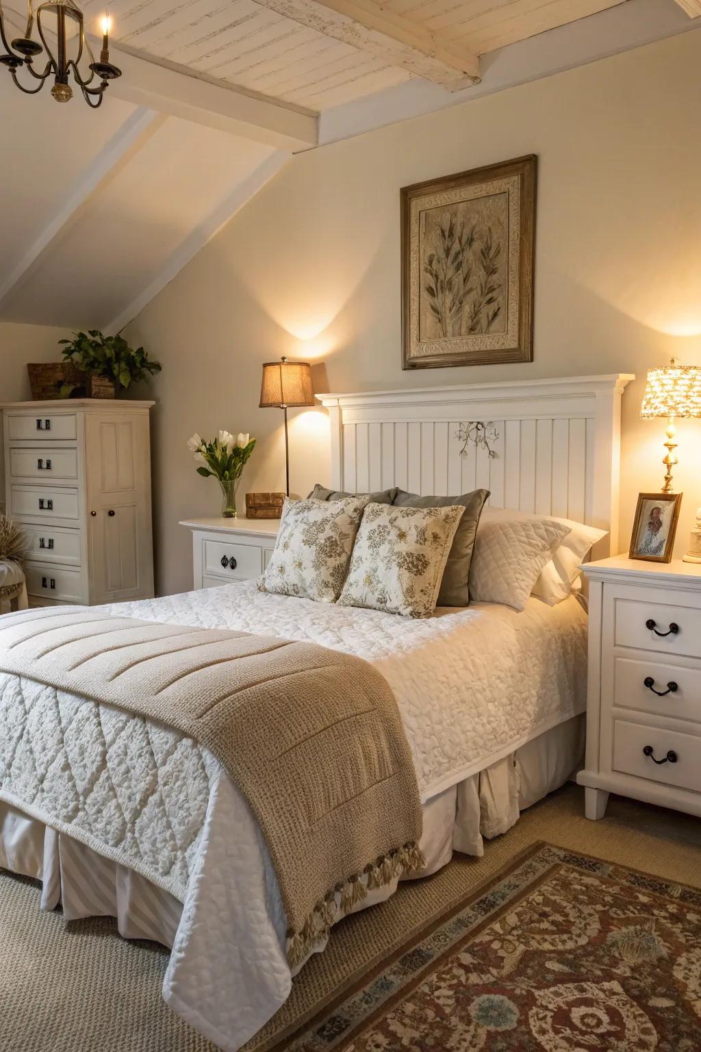 Layers of comfort make this bedroom a perfect escape.