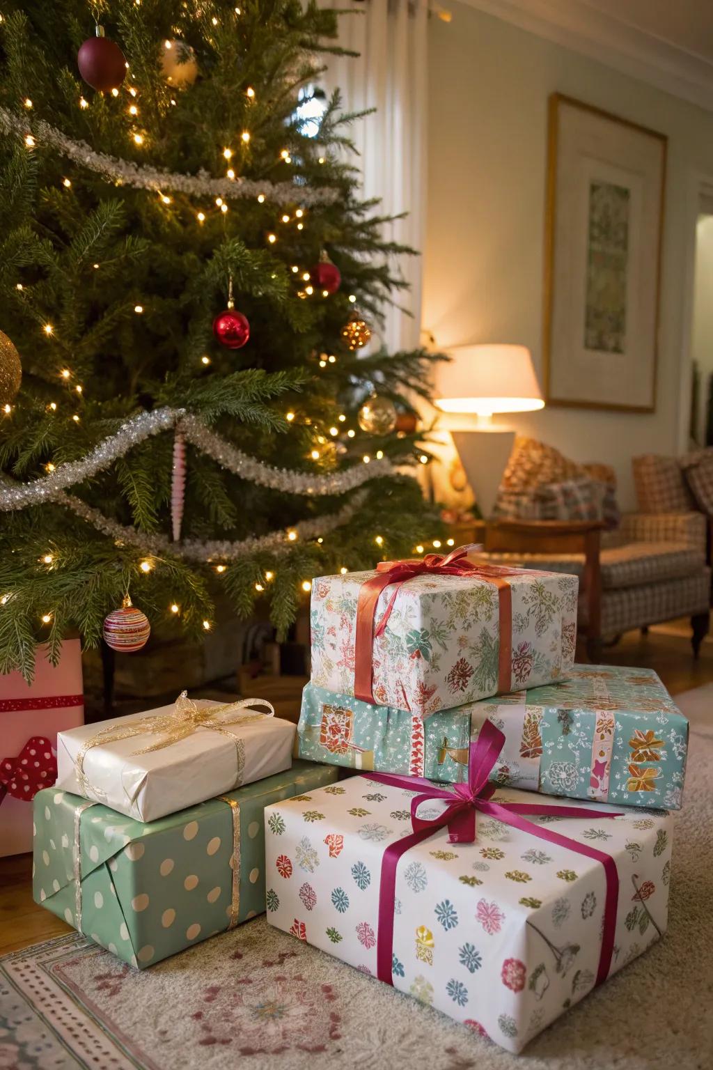Presents enveloped with vigilance augment the celebratory adornments.