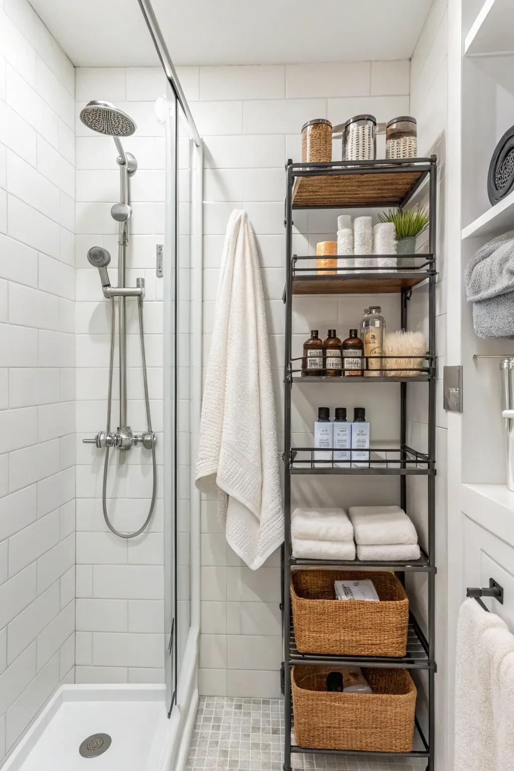 Thoughtful layouts maximize utility in compact showers.