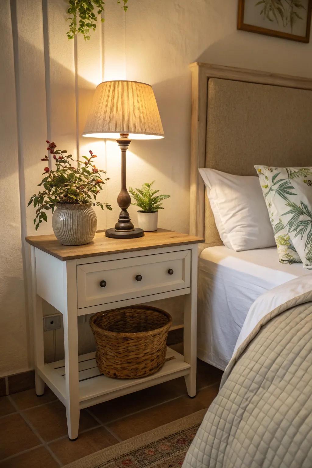 A straightforward approach to introduce nature to your bedside.