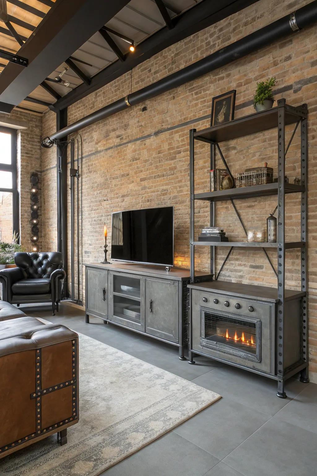 Metropolitan chic: The factory-inspired fascination of metal.
