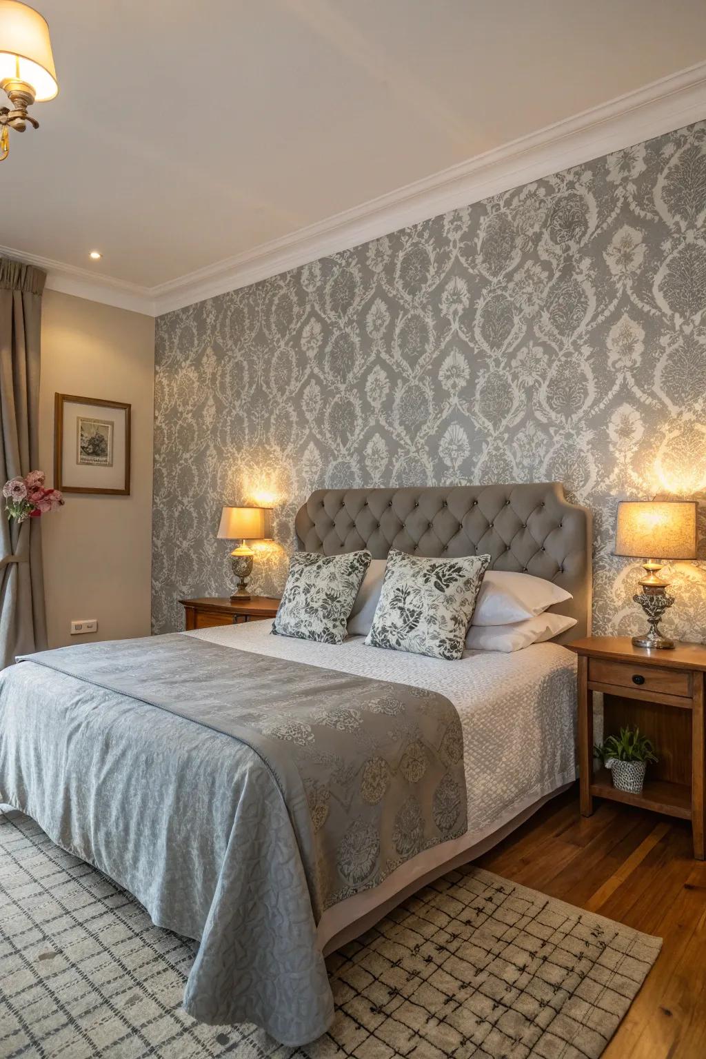 Designs bring an active dimension to settings with grey furniture.