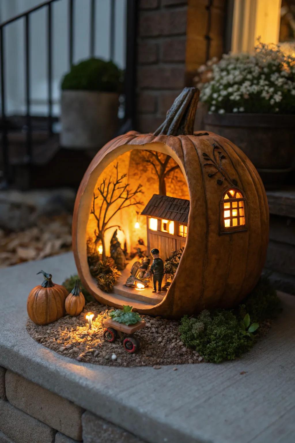 The gourd vignette gives you a quirky mini-world inside.