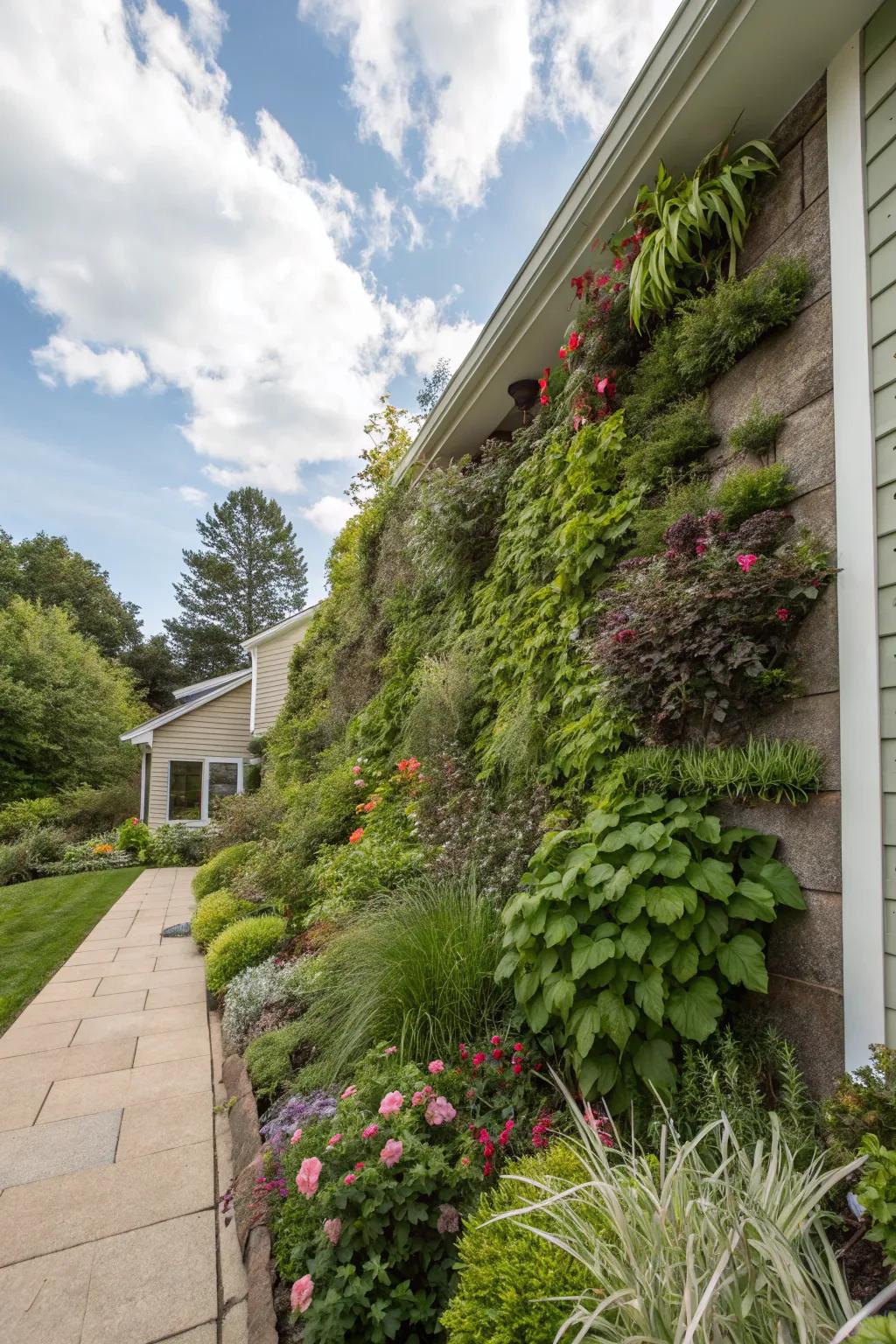 Vertical gardens amplify room and inject verdure into inclines.