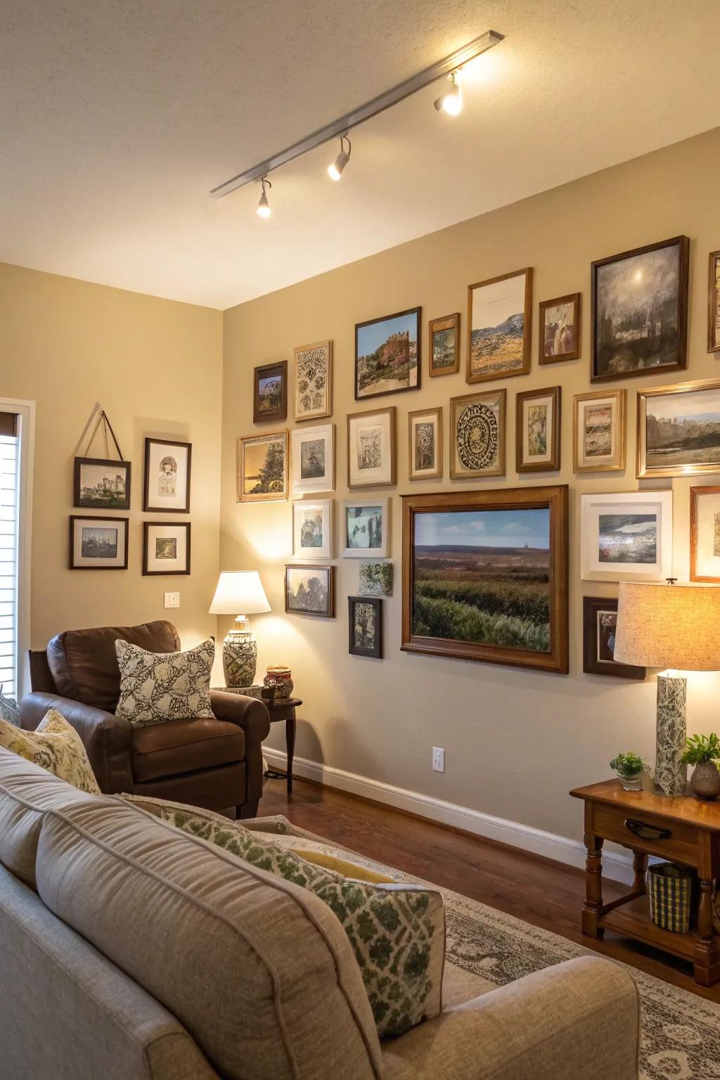 A gallery wall imparts character and shares your personal story.