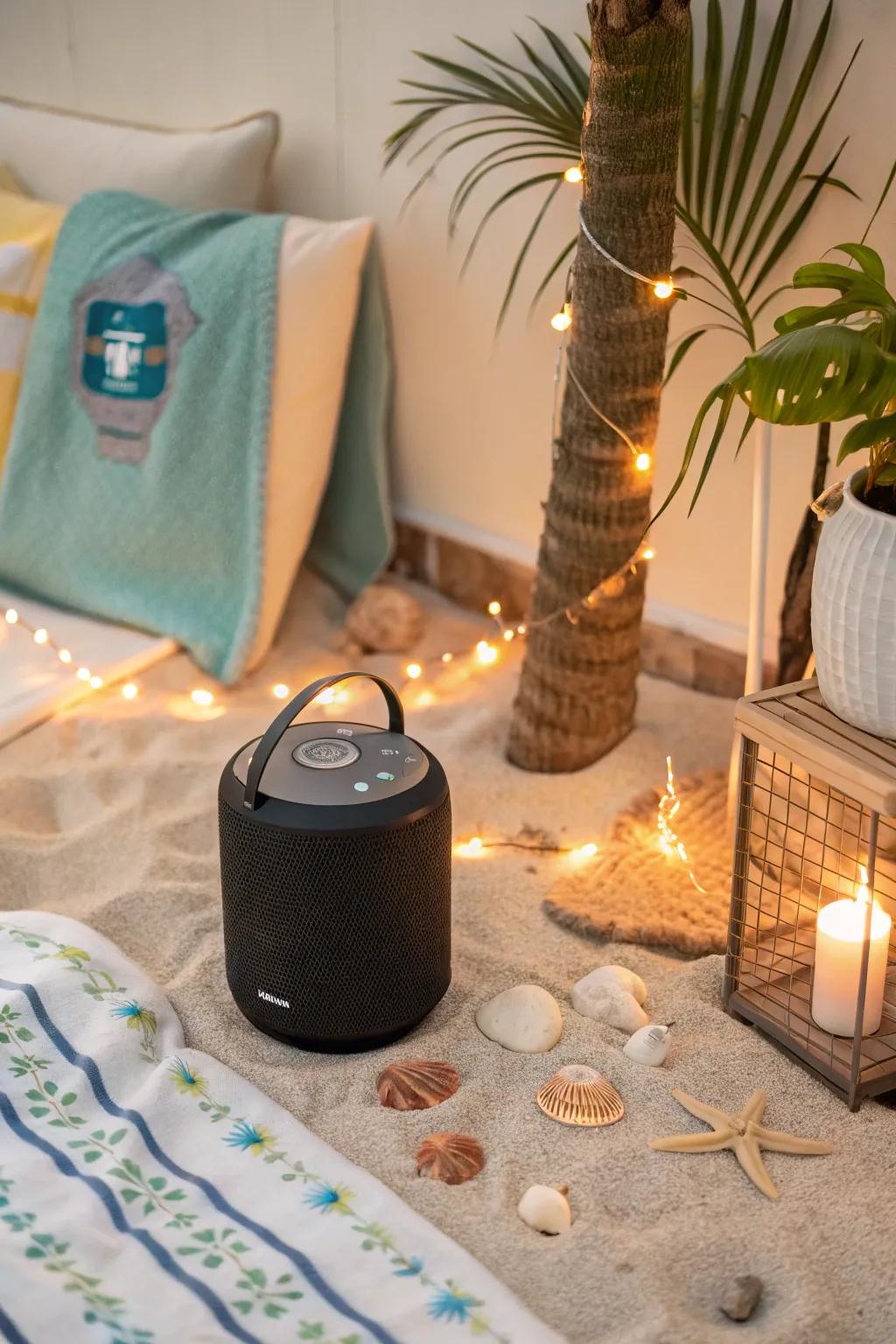 A snug melody alcove featuring shoreline melodies establishing the impeccable ambiance.