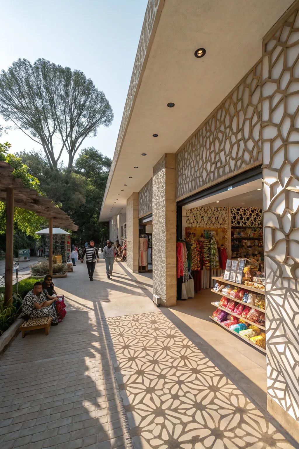 Textured walls designed to incorporate depth, resulting in striking visual elements.