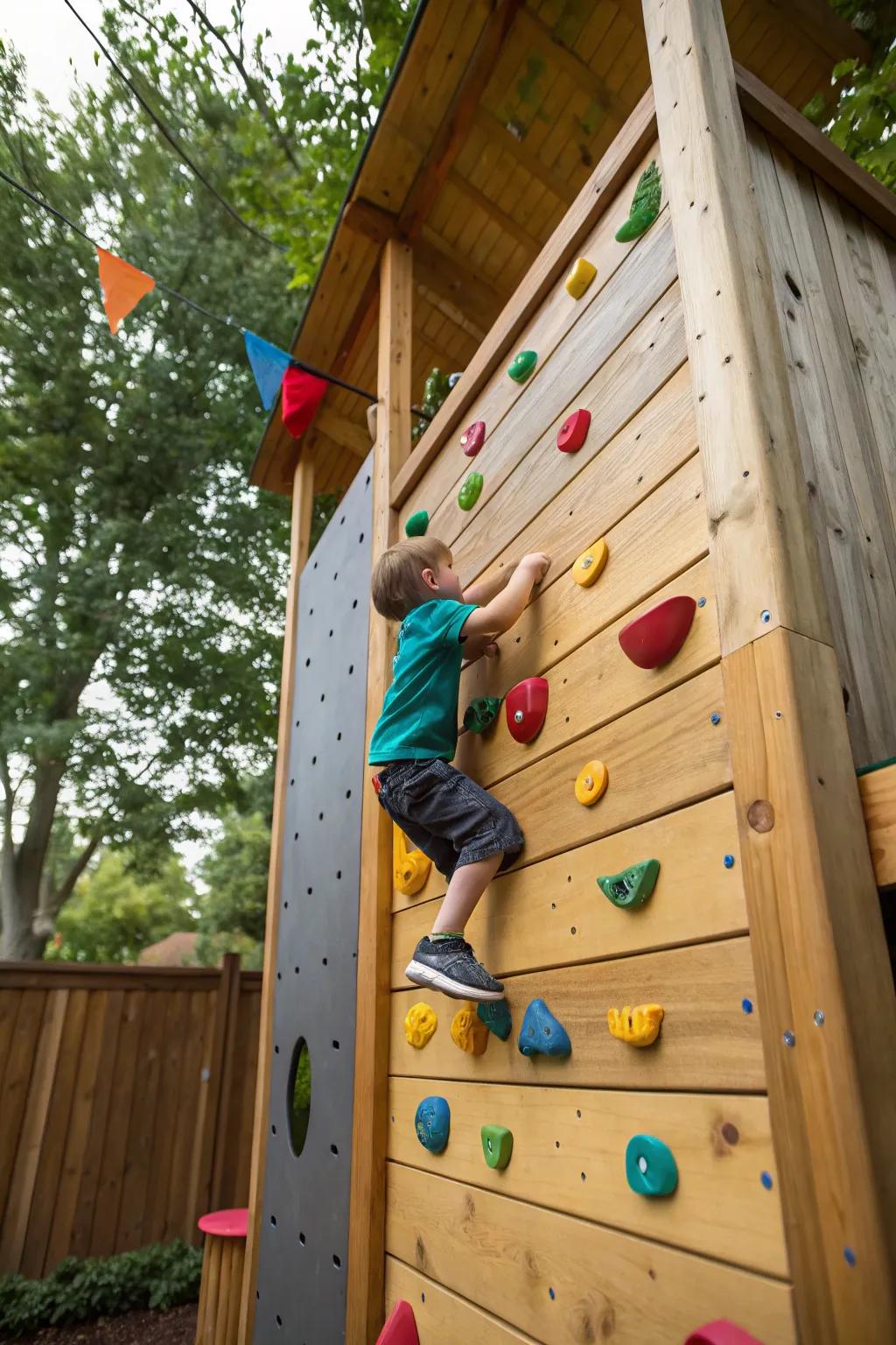 Reach new heights with a backyard climbing wall.