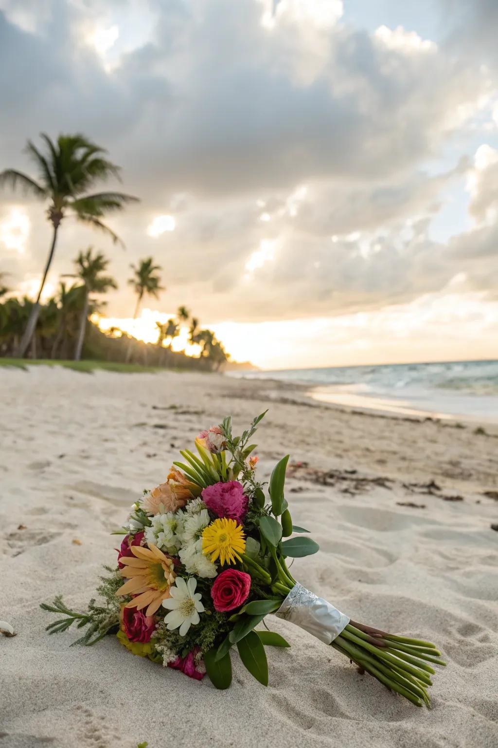 An eco-conscious bouquet featuring local blooms.