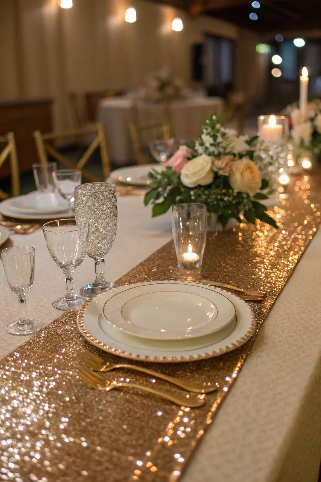 Table runners that add glamour to dining.