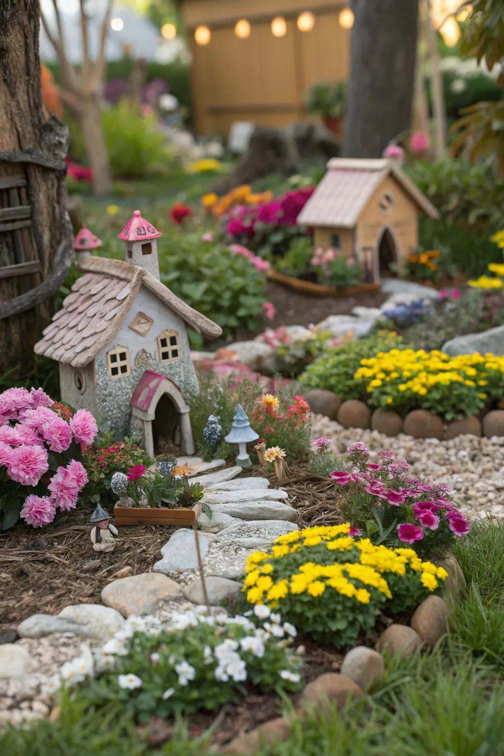 A whimsical fairy garden that enchants all ages.