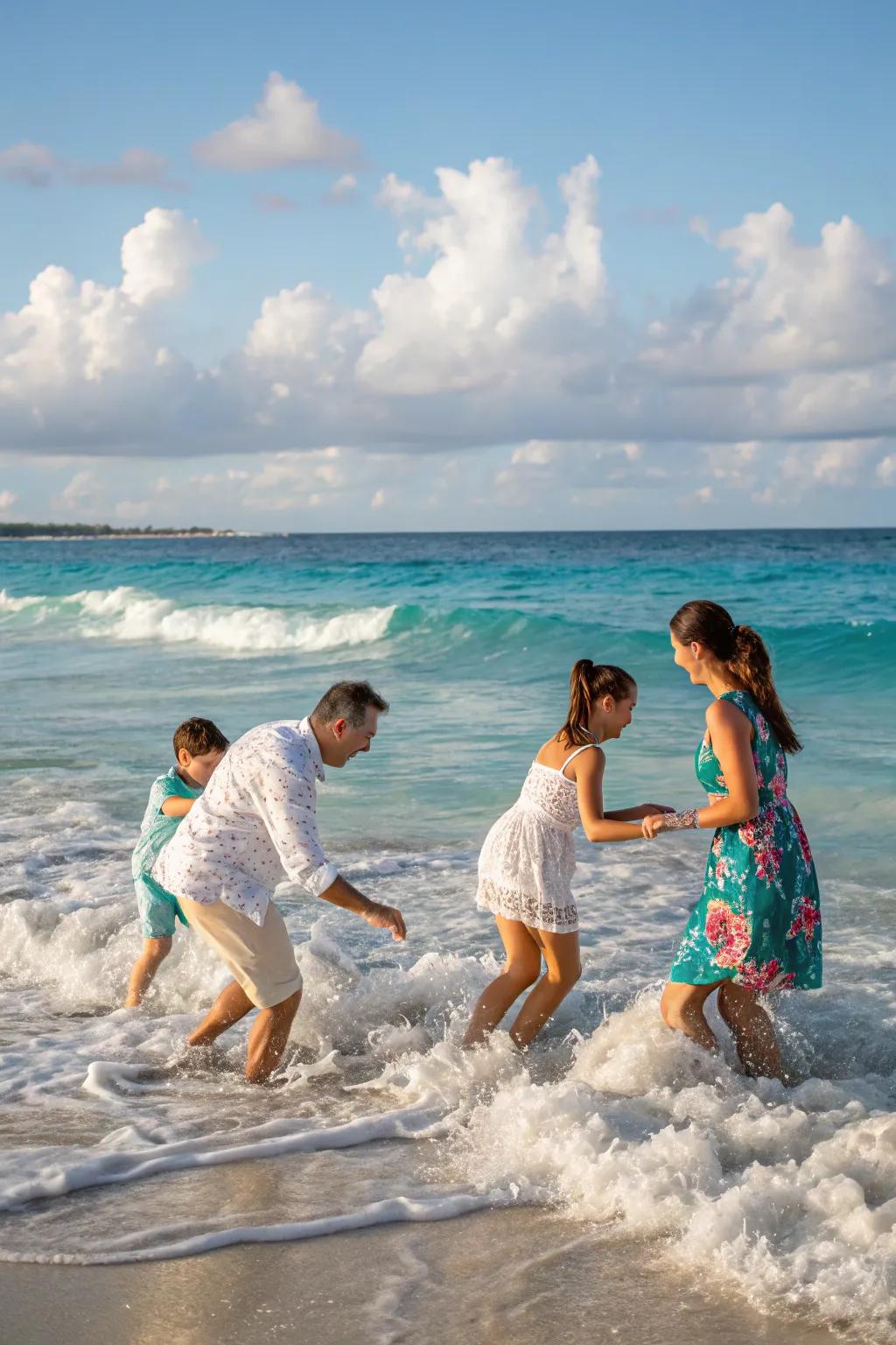 The coastline extends a stunning and innate setting for family amusement.