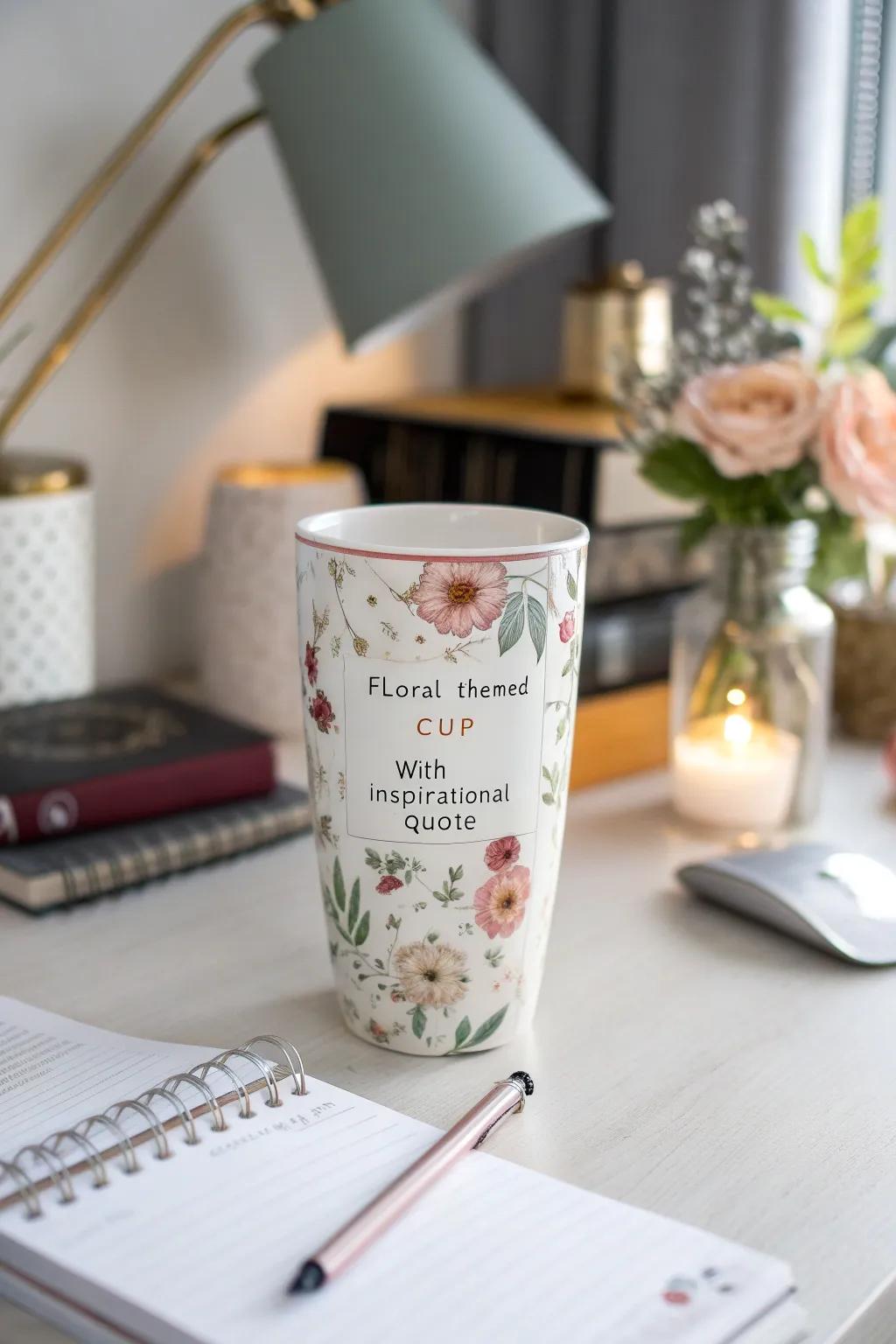 Inspirational floral cups to brighten your day.