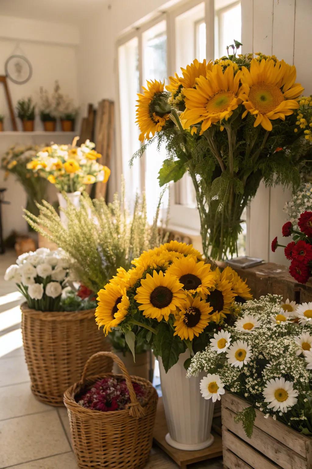 Command attention with lively and cheerful bloom showcases.