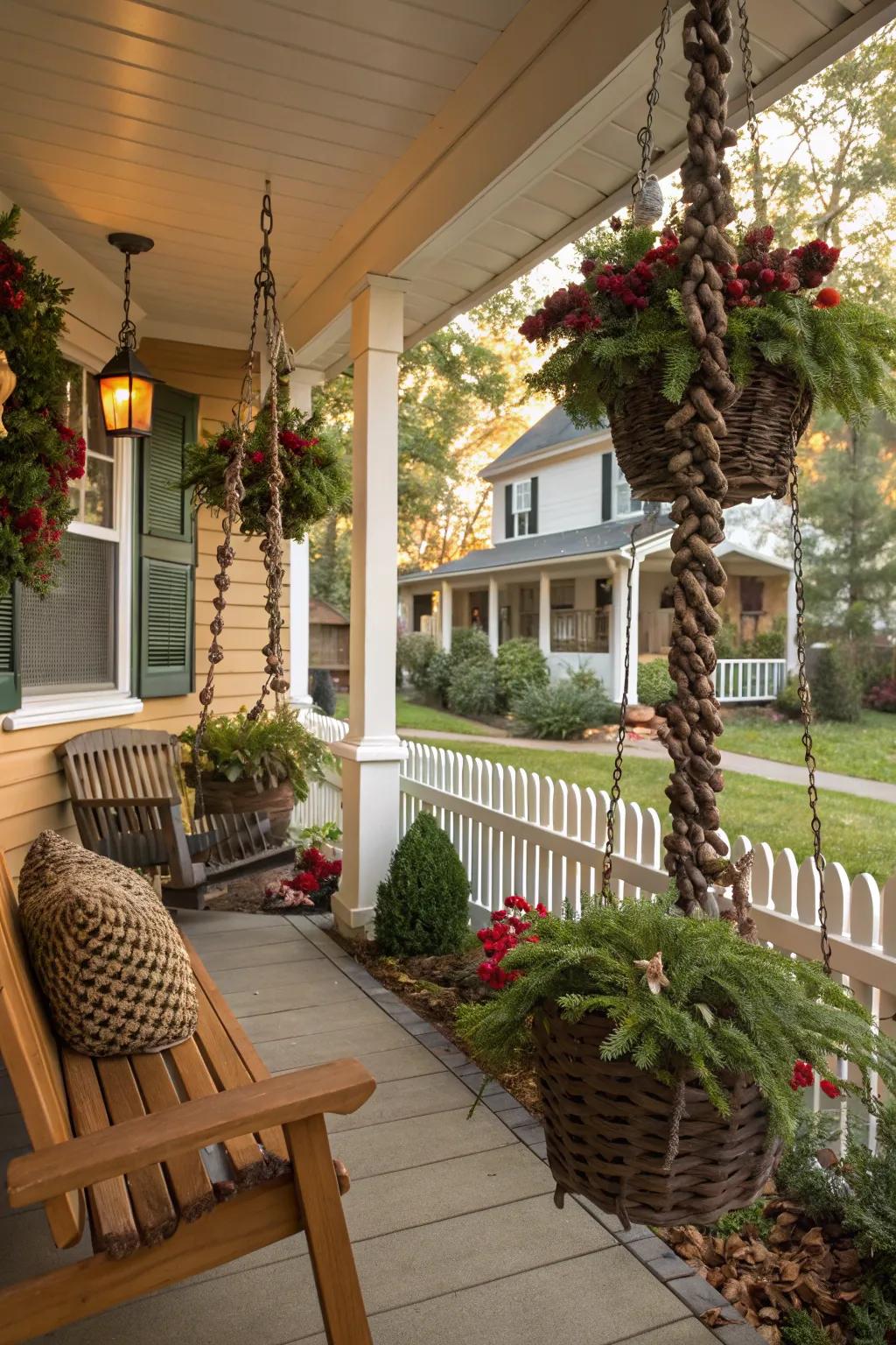 Natural elements add rustic charm to your holiday decor.