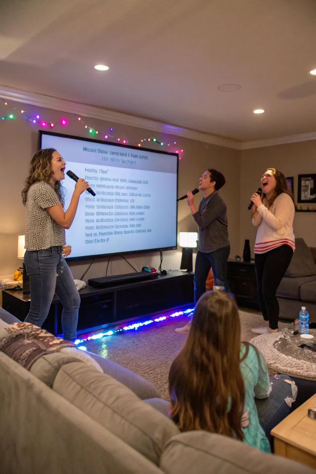 An energetic karaoke night perfect for a fun-filled Galentine's Day.