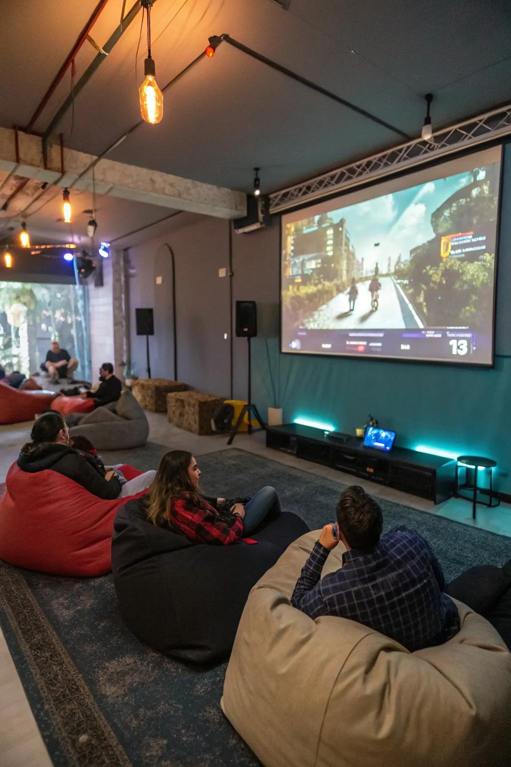 A projector setup offering a theater-like gaming experience.