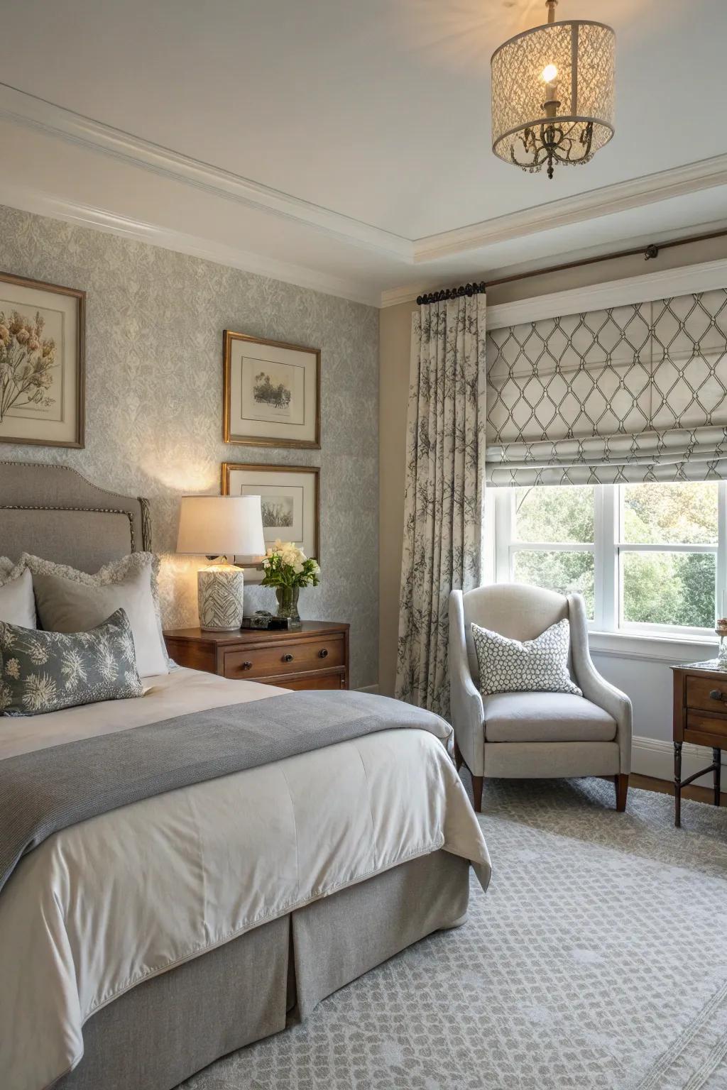 Roman shades offer privacy with a touch of elegance.