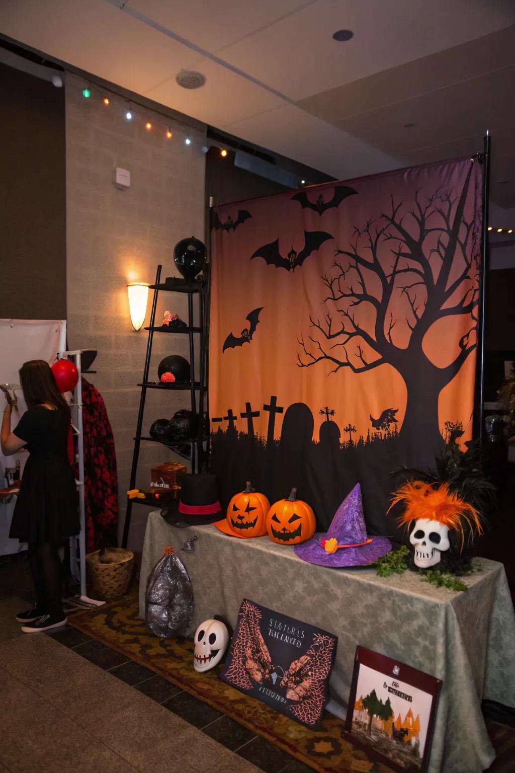 Capture memories with a spooky photo booth.