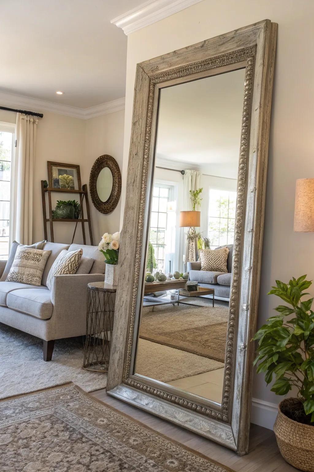 Mirrors enhance lighting and create a perception of greater spaciousness.