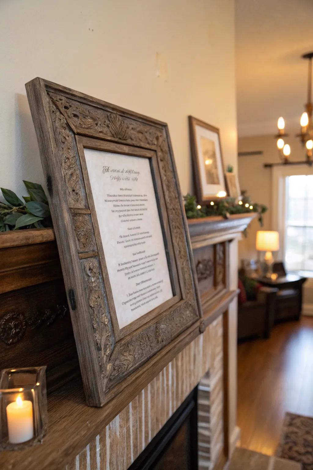 Country-inspired frames enrich your home with warmth and character.