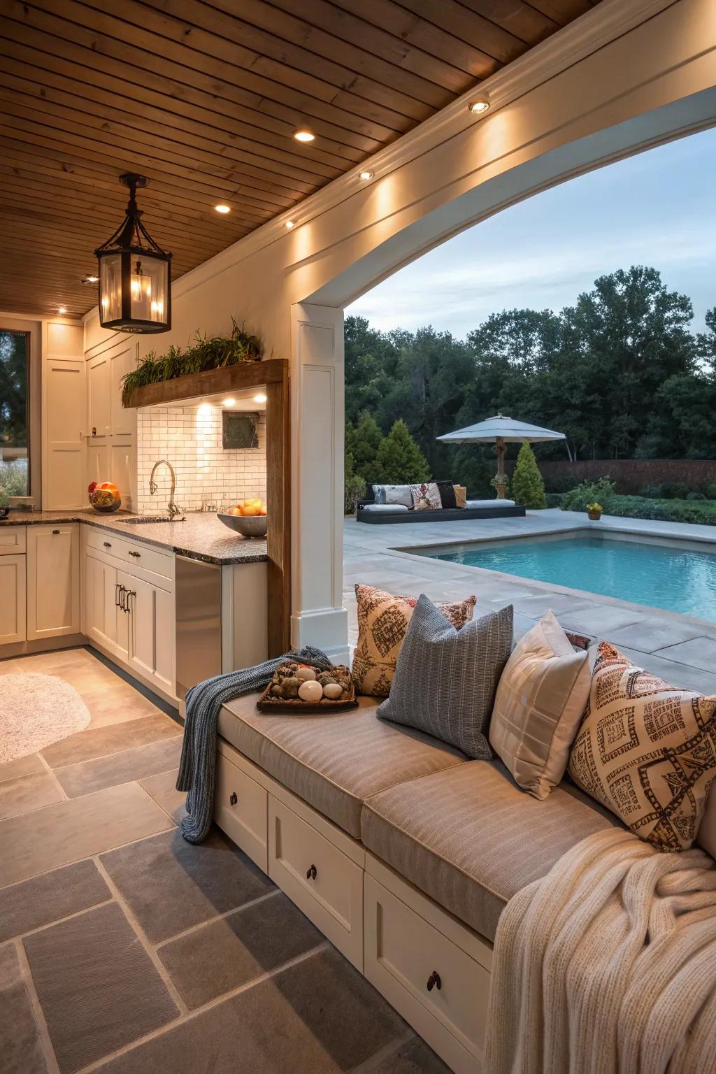 A snug, cozy nook to promote relaxation.