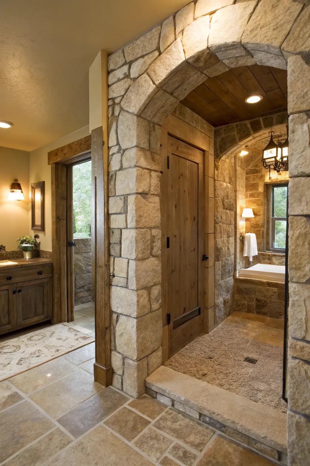 Arched entryways add elegance and intrigue.