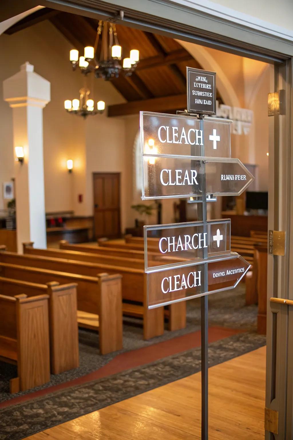 Effective signage that guides with simplicity and clarity.