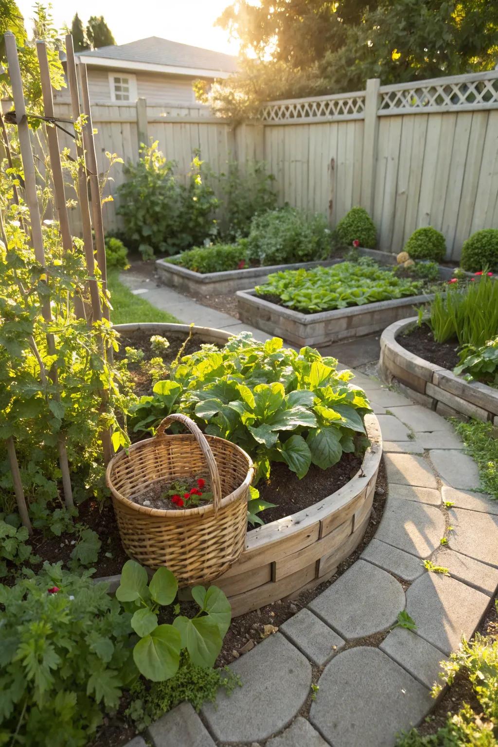 Keyhole gardens epitomize efficiency and sustainability for smaller spaces.