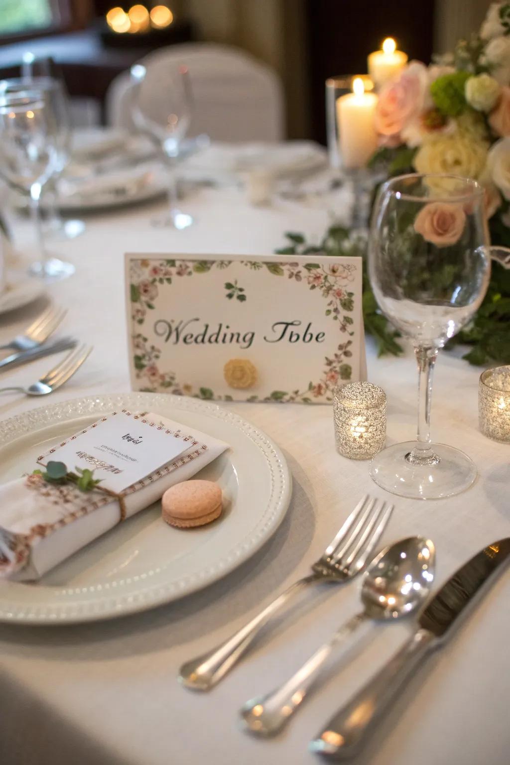 Personalized settings make your guests feel cherished.