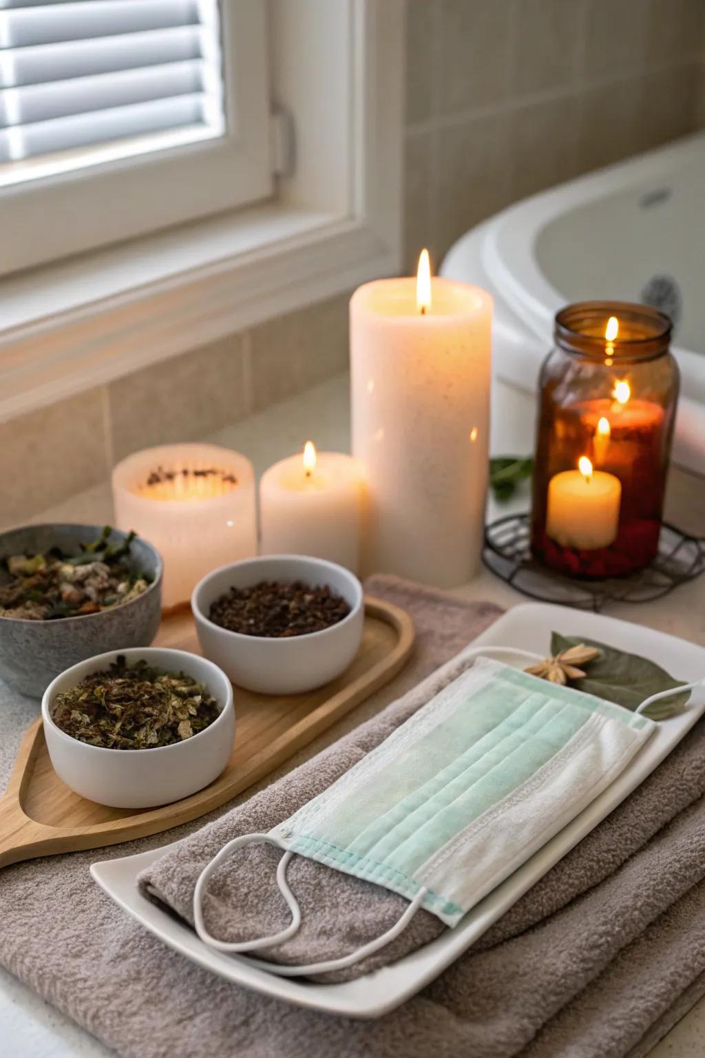 Unwind with a luxurious spa day at home.