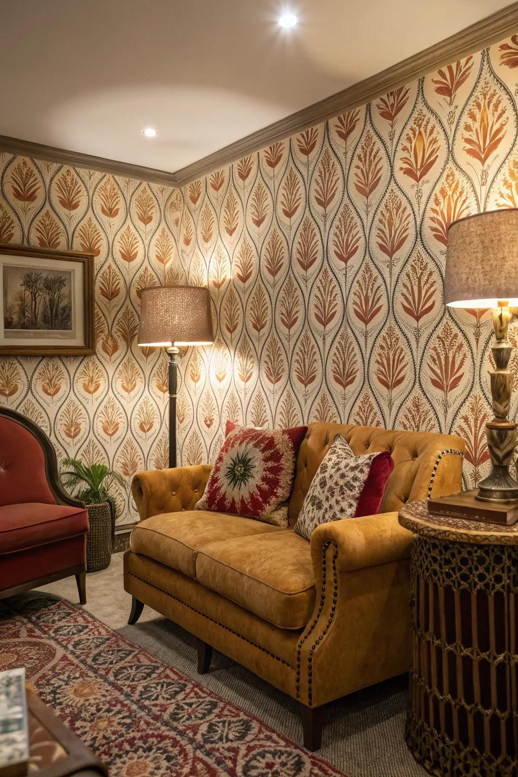 Journey back in time through charming vintage wallpaper designs.