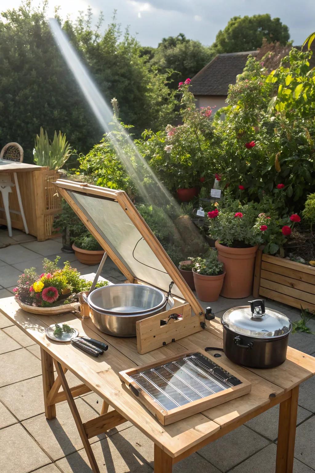 Cook sustainably with the power of the sun using a solar oven.