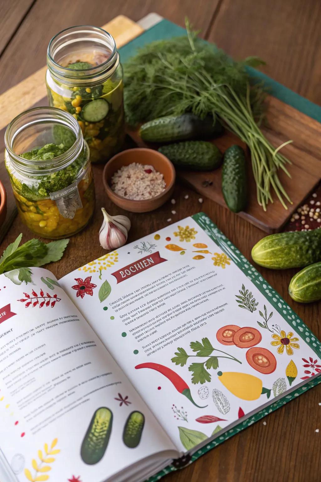 Explore new flavors with a pickle recipe book.