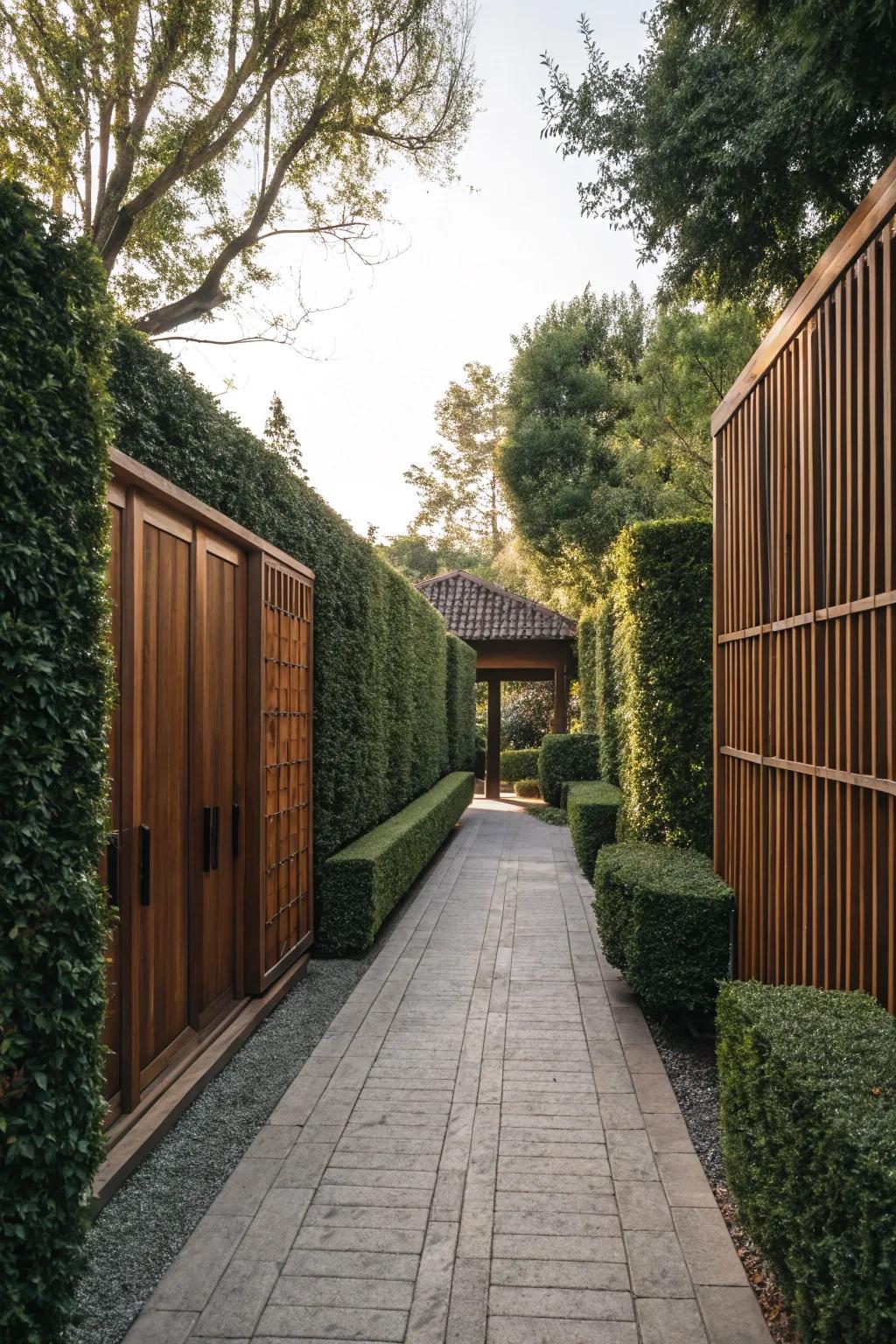 Privacy features create a secluded, peaceful retreat.
