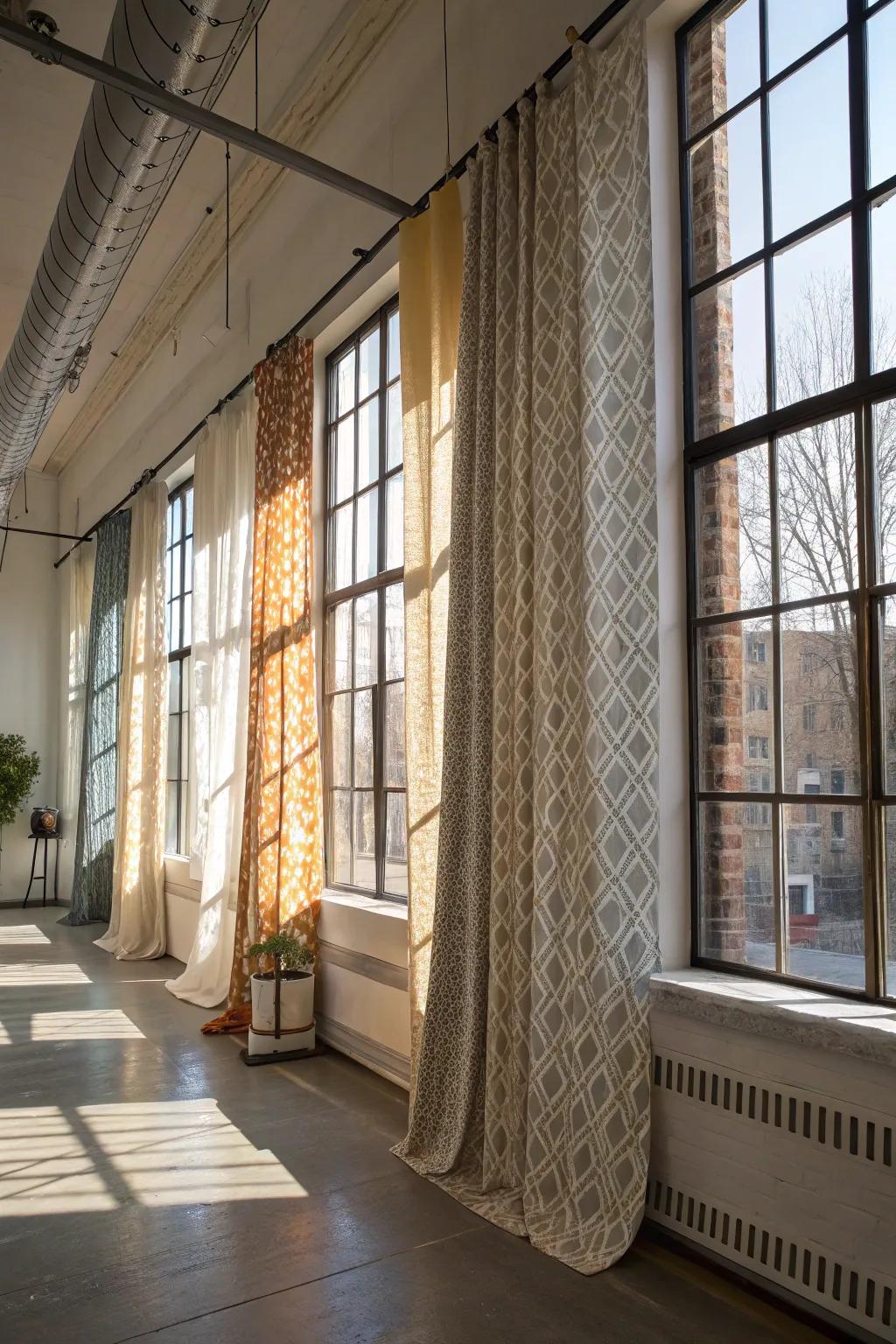 Textures and designs bring individuality and intrigue to window dressings.