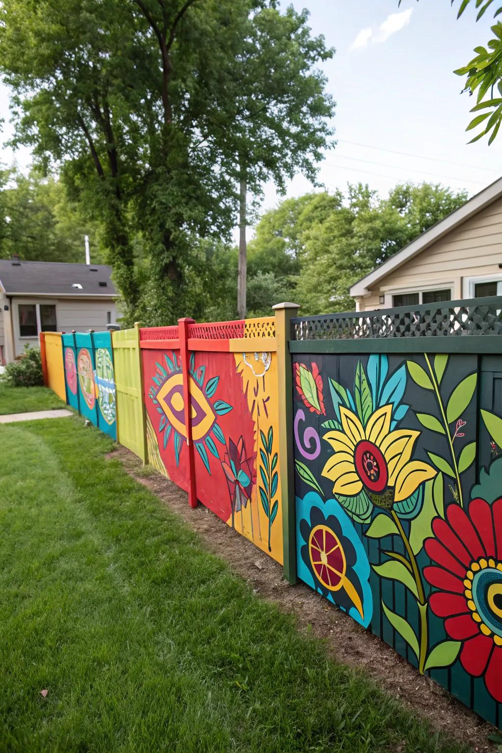 Artistic murals turn your barrier into an enthralling work of art.