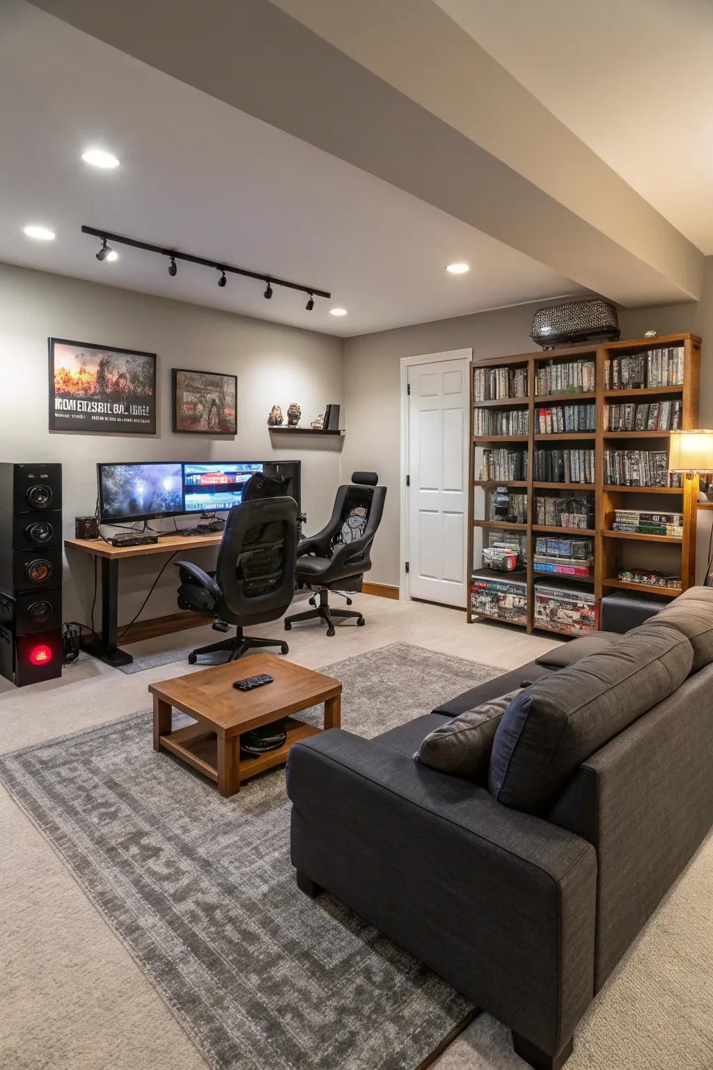 Creating space that can be used for both gaming and social interaction.