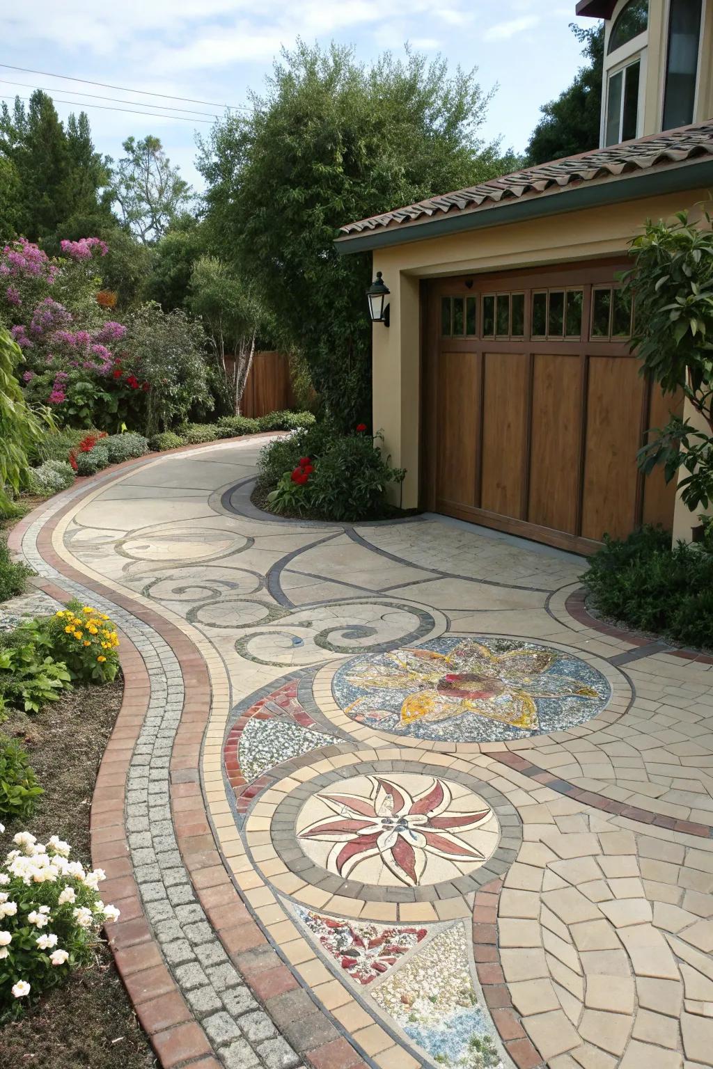 Mosaic tile accents add unique flair and color.