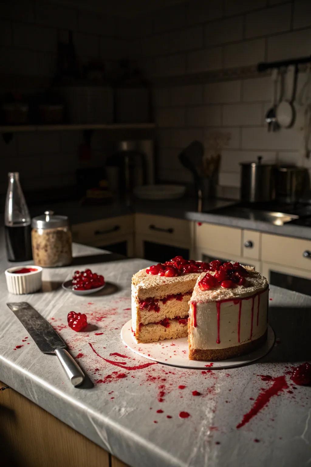 A vampire bite cake that's bloody delicious.