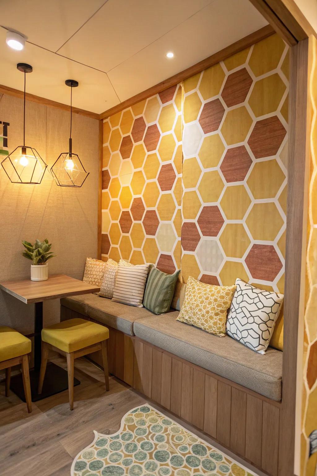 Honeycomb patterns add texture and whimsy