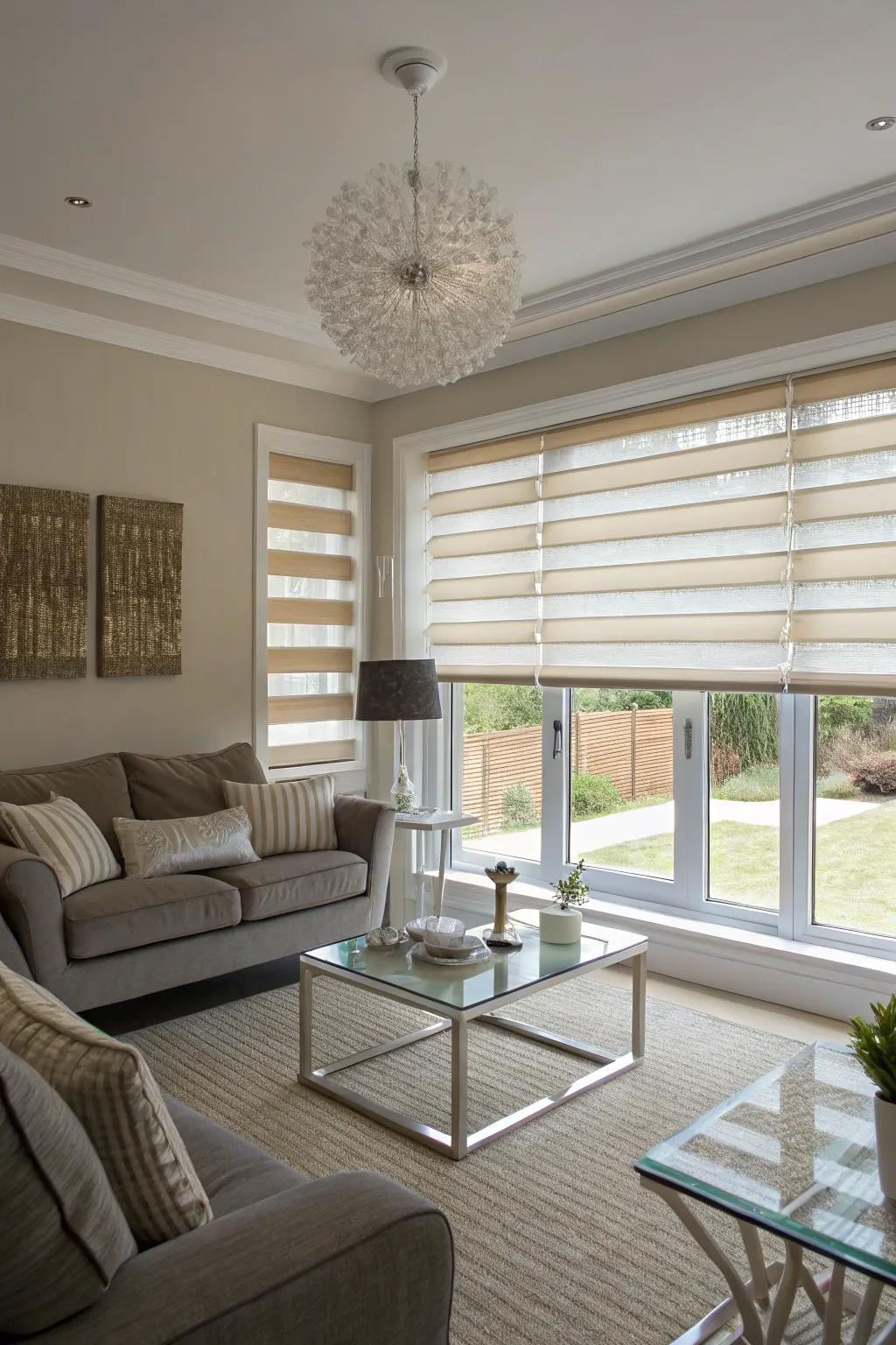 Day & Night blinds offer stylish versatility.